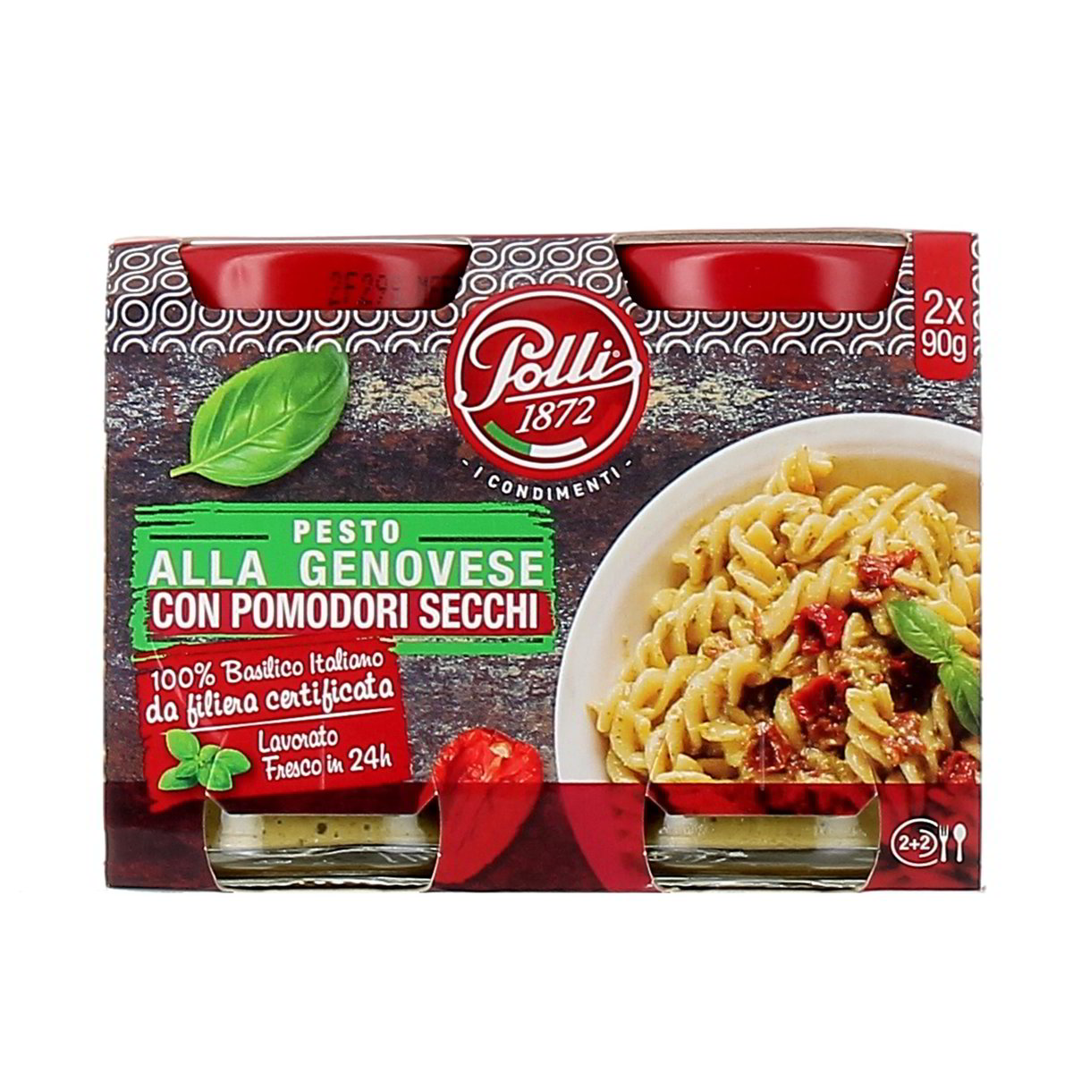 PESTO ALLA GENOVESE CON POMODORI SECCHI POLLI 2x90 g in dettaglio
