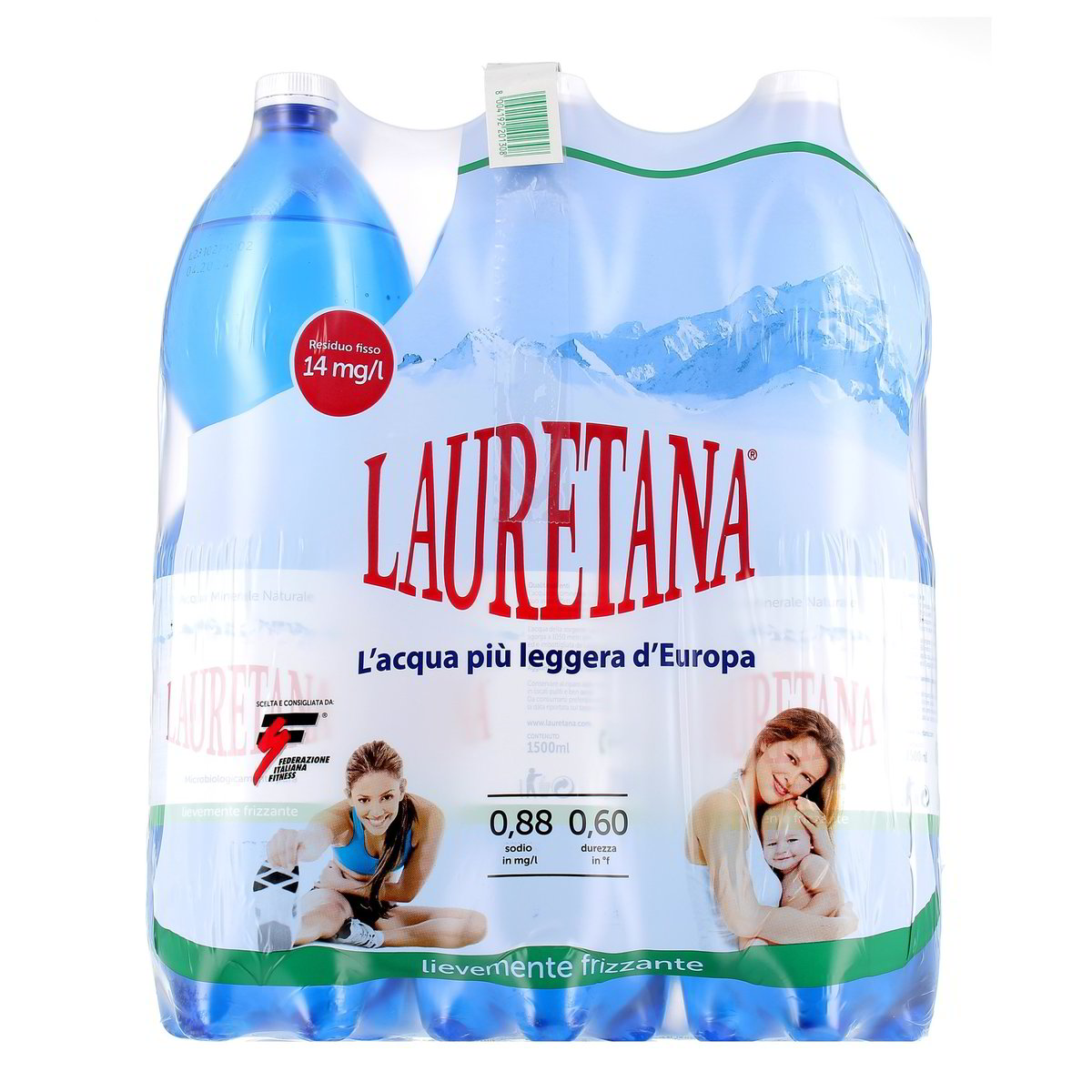 ACQUA LIEVEMENTE FRIZZANTE LAURETANA 6 bottiglie GRANDI da 1,5 l in  dettaglio