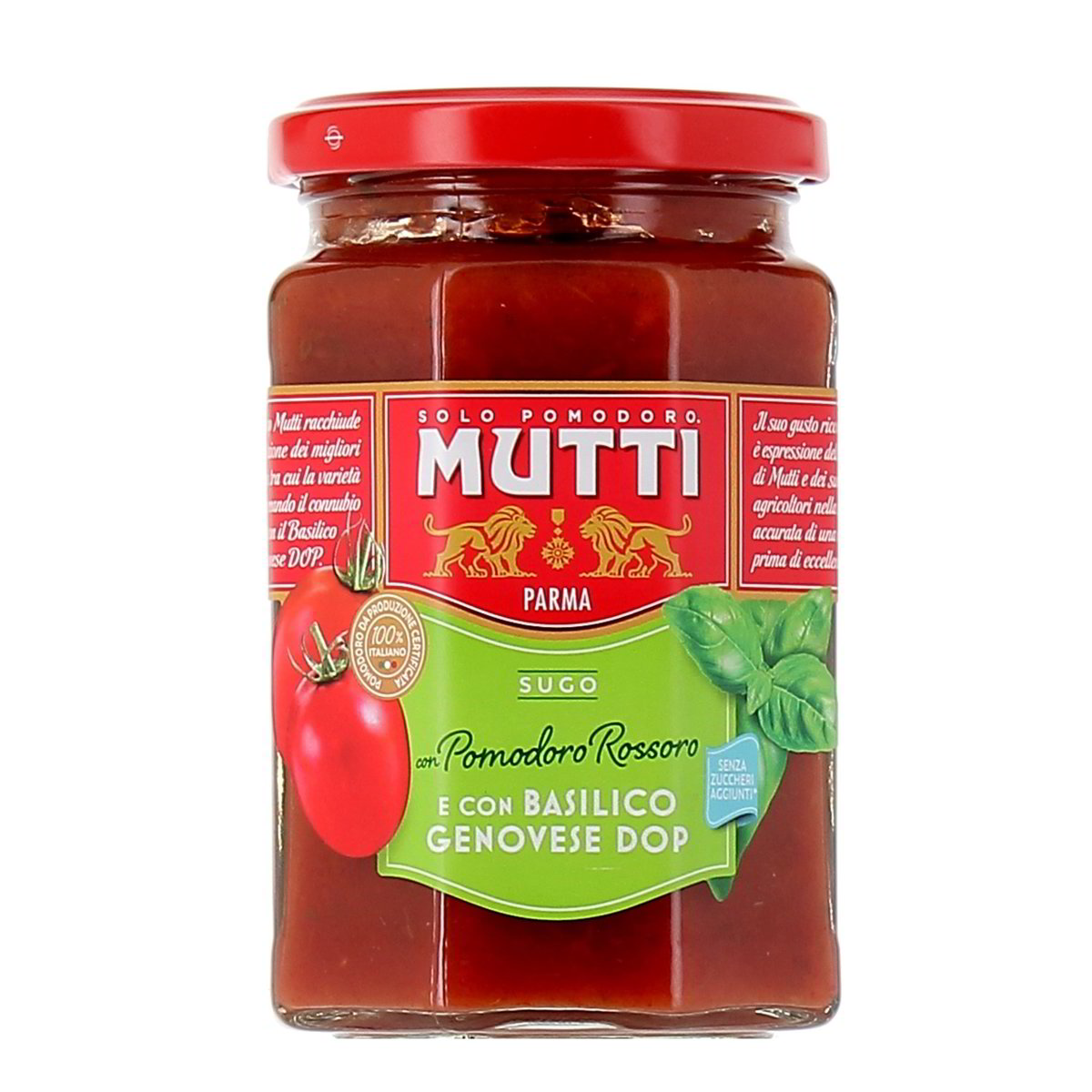 SUGO CON POMODORO ROSSORO E CON BASILICO GENOVESE DOP MUTTI 280 g in ...